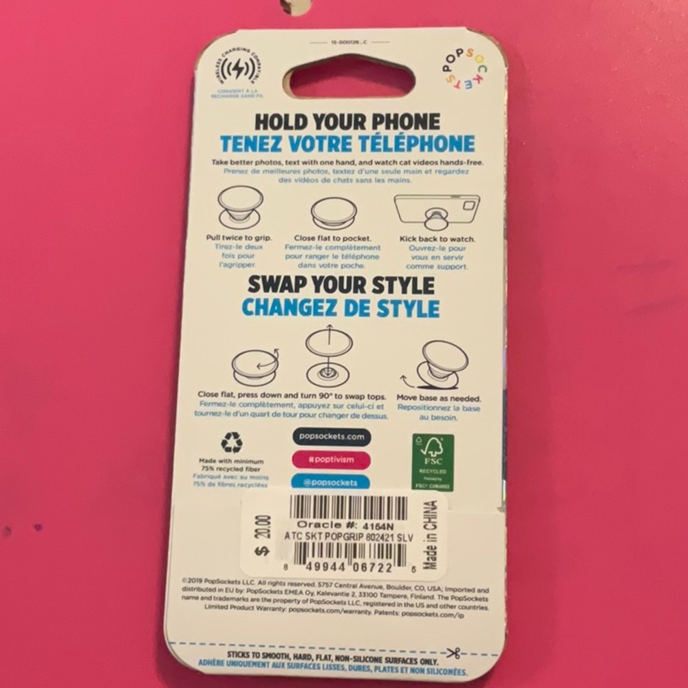 Silver pop socket - Picture 3 of 4